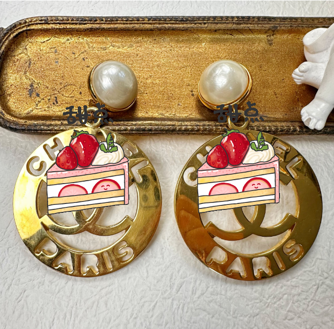 合金仿珍珠耳饰 【Liz璇子】C家 流苏秀款耳夹H31111无鉴赏期