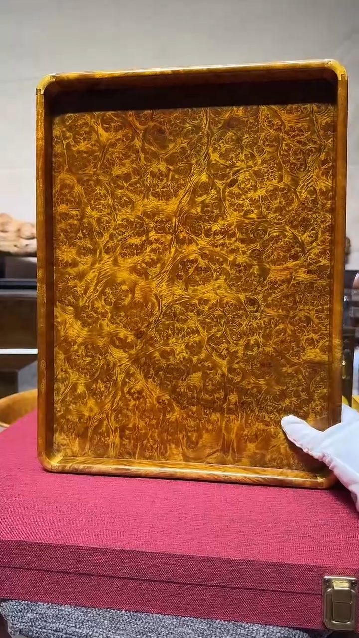 满榴文承盘 榫卯工艺  40-30-3cm
