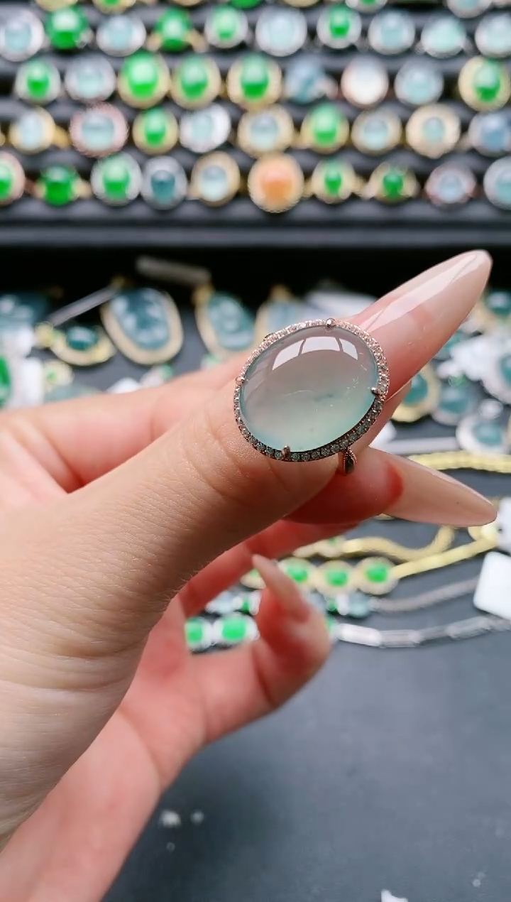 【闪购商品】翡翠戒指银S925镶嵌1111