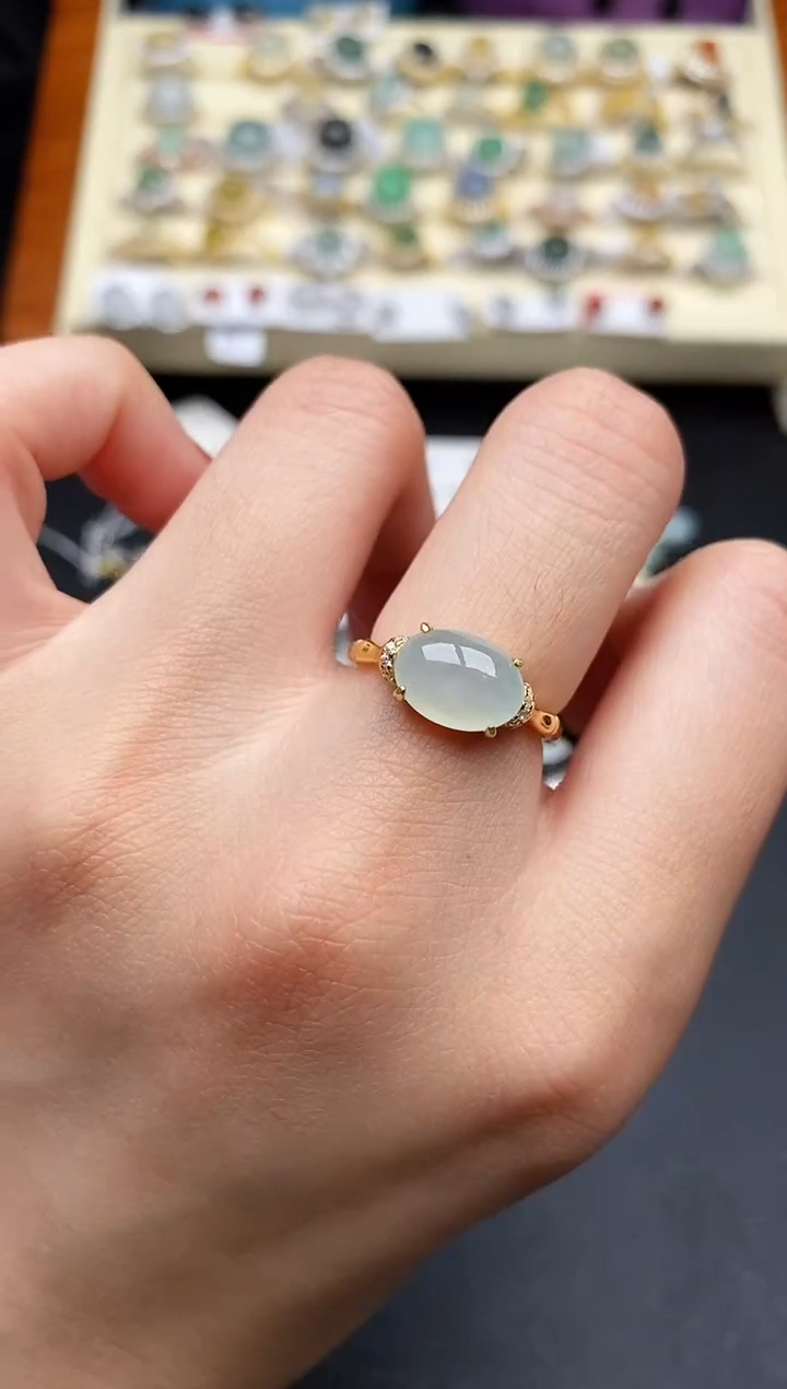 翡翠银S925镶嵌戒指444444444+10