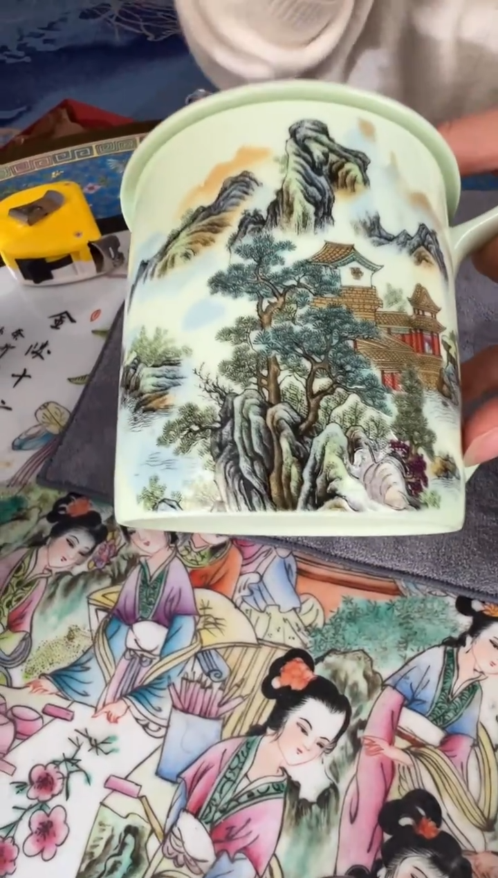 摆件瓷景德镇瓷器办公杯