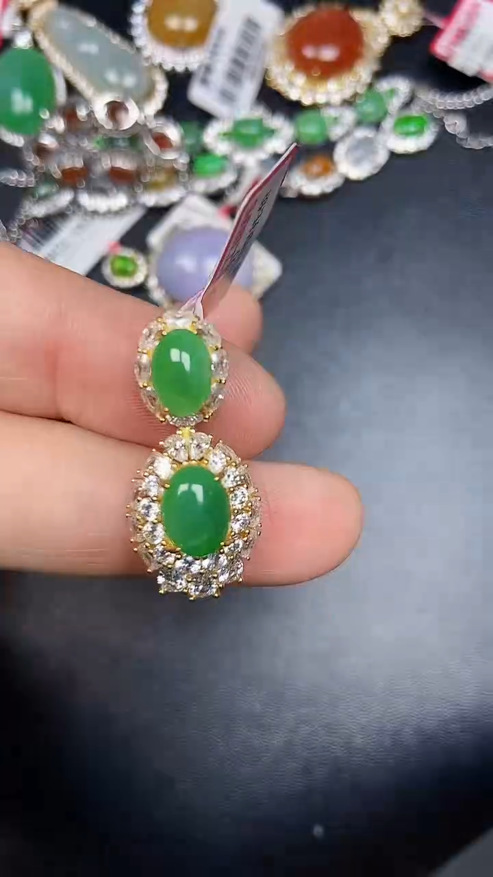 银S925镶嵌戒指翡翠2810