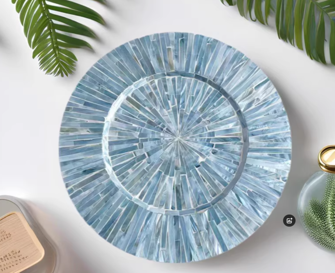 BK189高级轻奢餐盘创意彩色果盘咖啡餐厅托盘果盘（厚款）