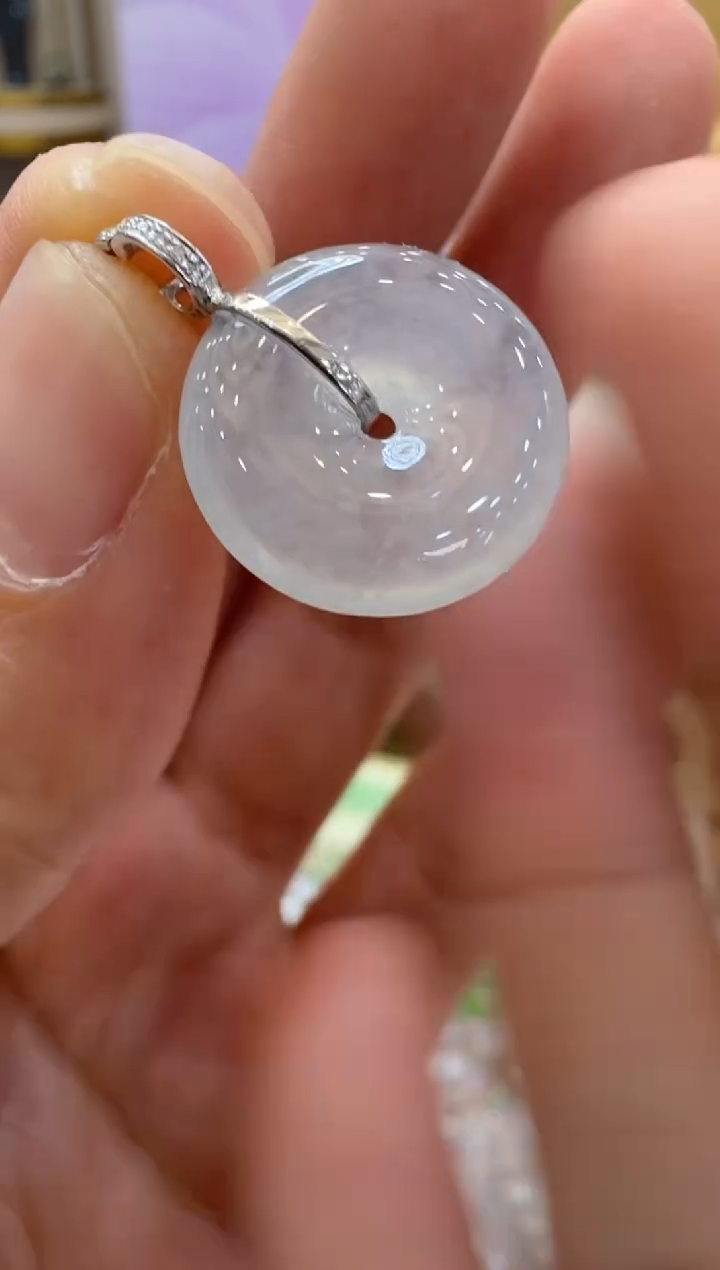 翡翠18K金镶嵌吊坠(不含链)多样性团购发一件