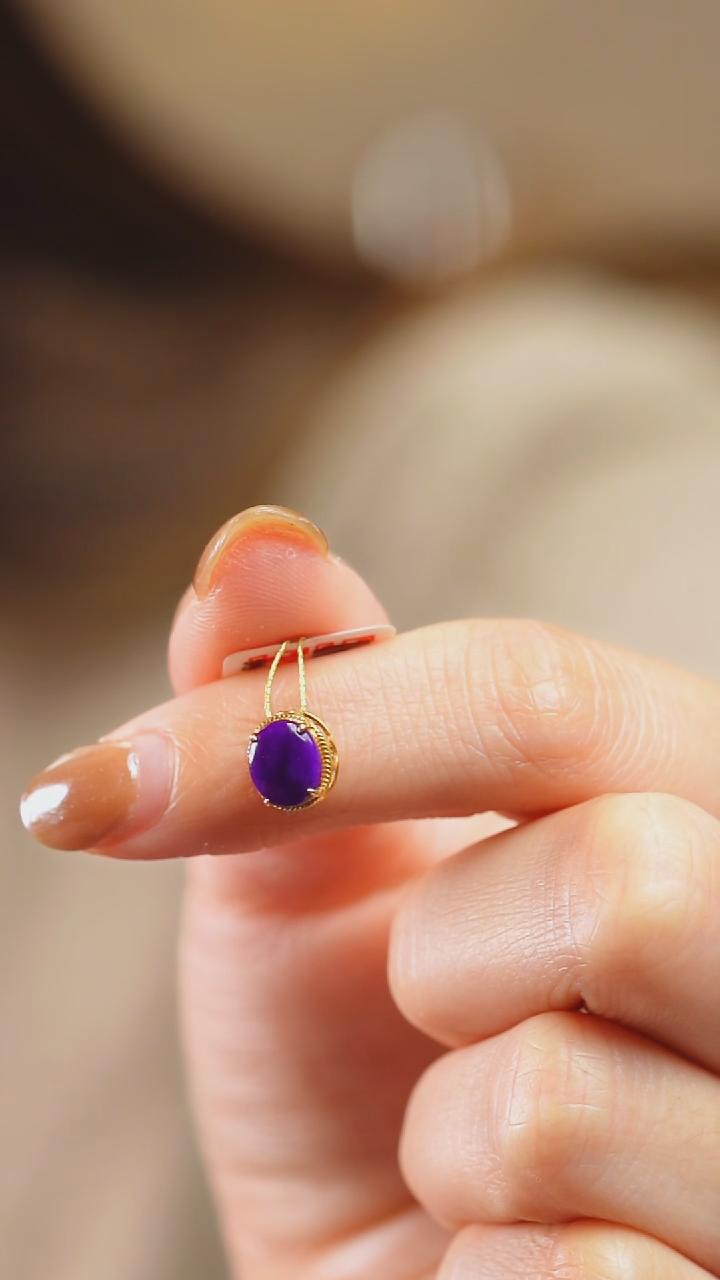 苏纪石（舒俱来）18K金镶嵌吊坠(不含链)39