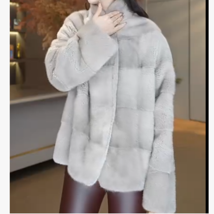 【短二】水貂外套  精品时尚气质女款25888外套60cm