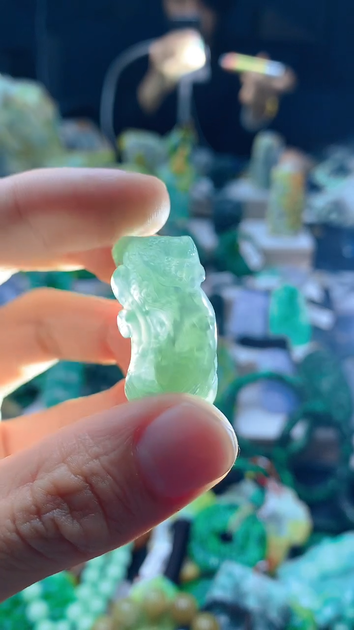 颈饰未镶嵌翡翠天然缅甸翡翠a货21.5