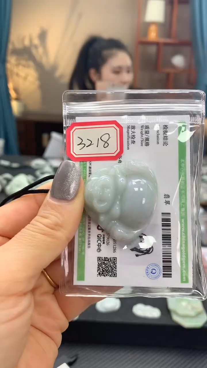 颈饰未镶嵌翡翠佛公3218