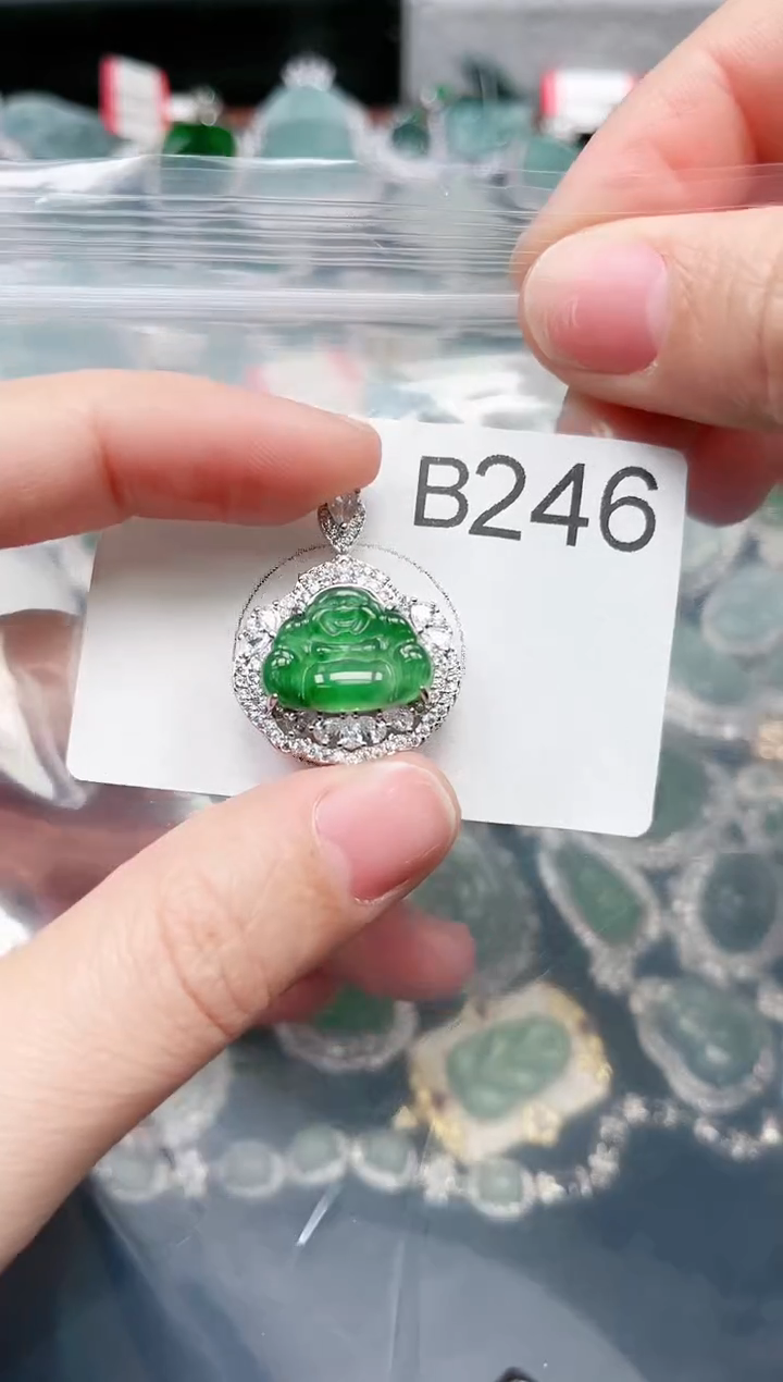 【闪购商品】翡翠颈饰未镶嵌246赠皮绳