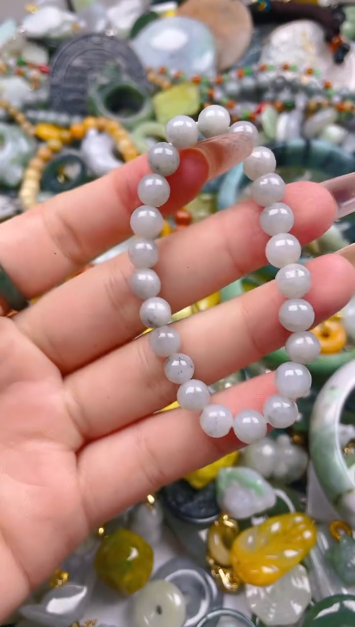【闪购商品】翡翠颈饰未镶嵌7MM/D/翡翠A货一图一物