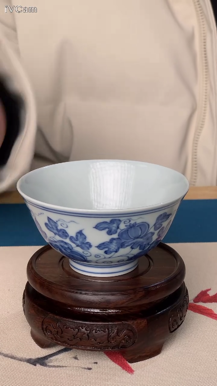 青花瓜瓞绵绵宫碗70ml