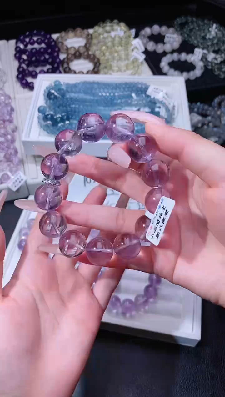 烟晶手链银S925镶嵌614.43玻利维亚碎冰冰 多样性发其一