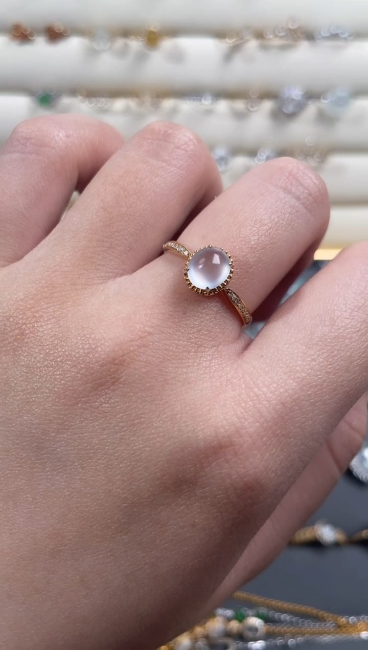 【闪购商品】翡翠戒指18K金镶嵌 戒指