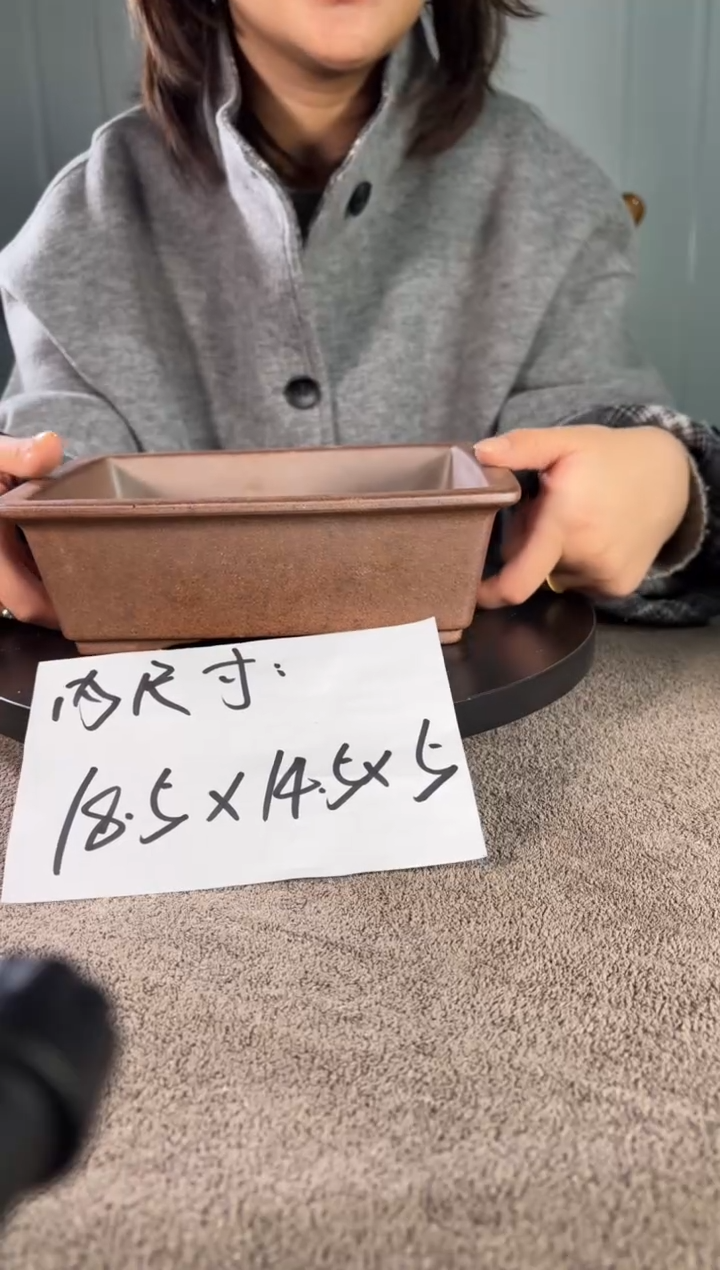 宜兴紫砂花盆小盆