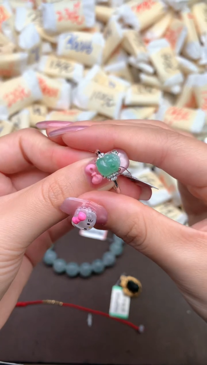 【闪购商品】翡翠戒指银S925镶嵌一