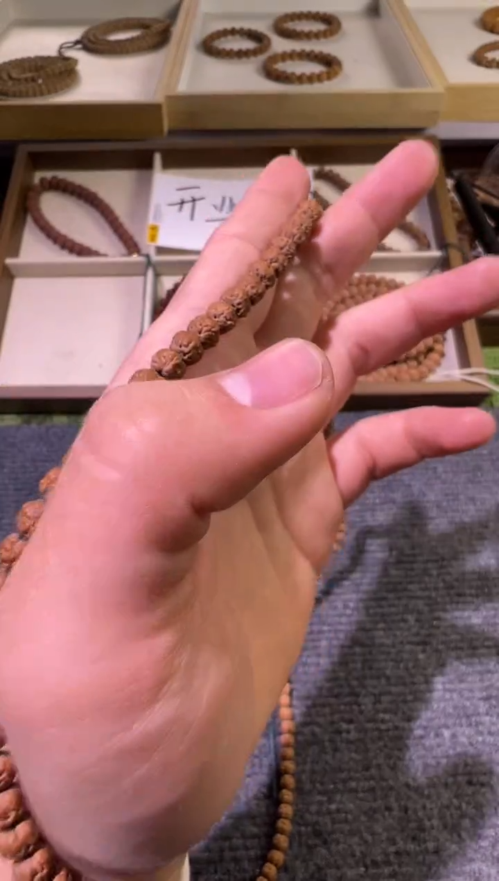 手串金刚菩提原桩佛手长串礼盒发货
