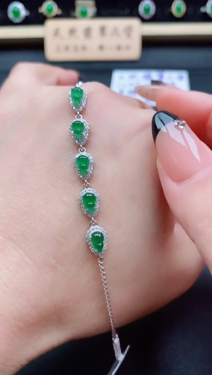 银S925镶嵌戒指翡翠1