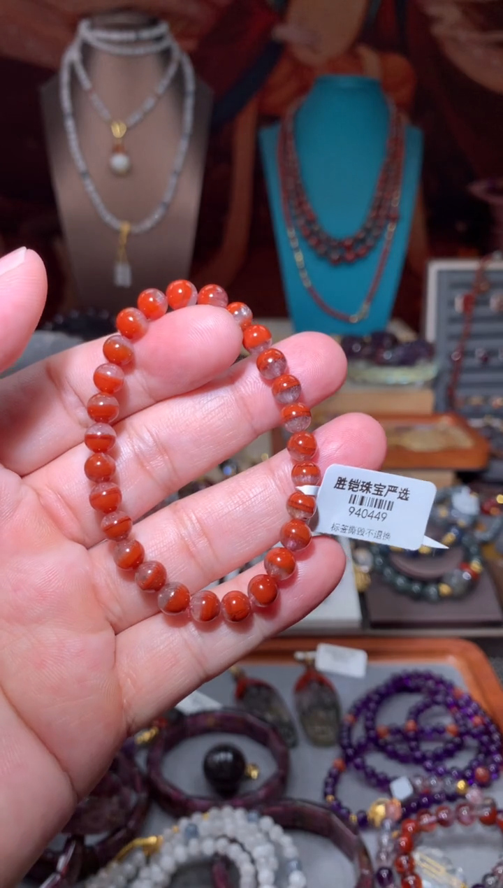 未镶嵌珠宝半成品水晶红极光