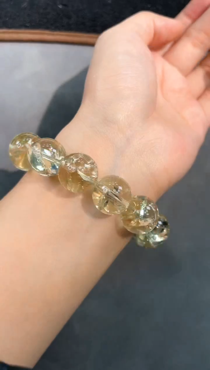 【闪购商品】黄晶手链未镶嵌89号利姆利亚黄水单圈15.5mm