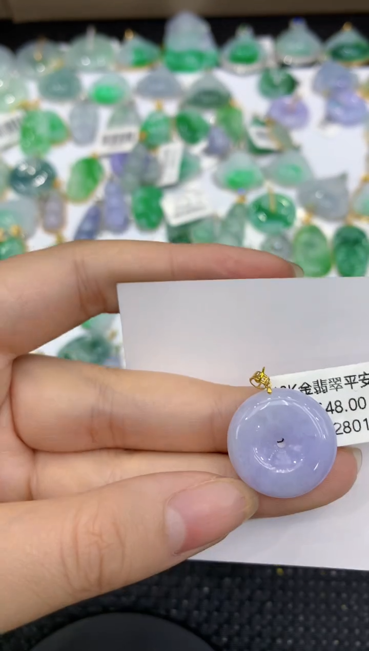 【闪购商品】翡翠颈饰18K金镶嵌11111111111