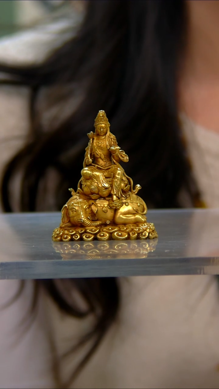 【闪购商品】紫铜鎏金  6分普贤P20424-G