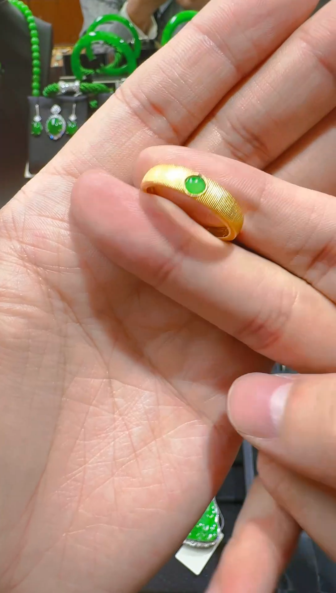 【闪购商品】翡翠戒指银S925镶嵌天然A货翡翠