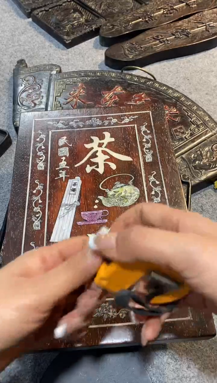 木紫檀拆件雕刻板以直播间实物为准微瑕老物件