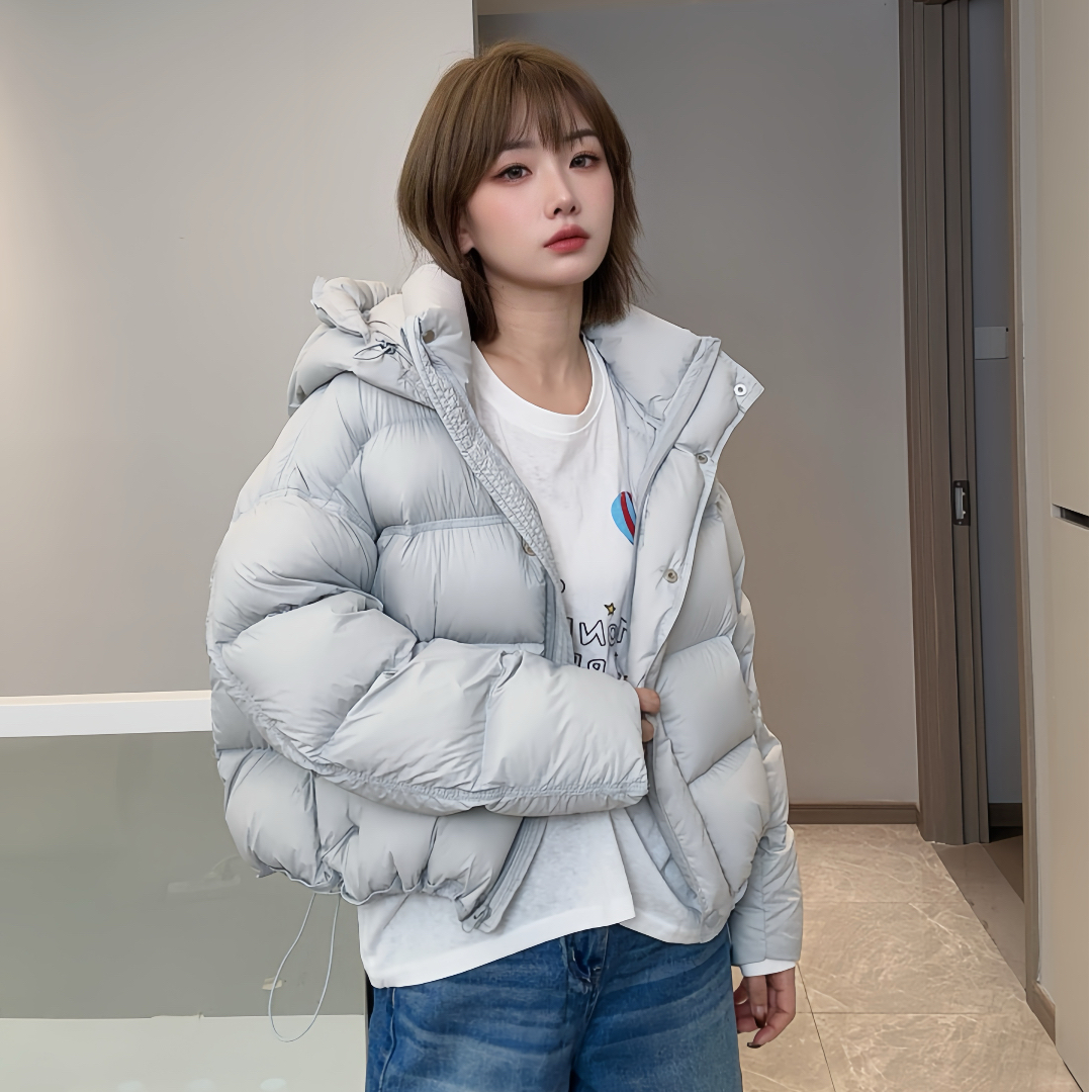 95白鸭绒羽绒服女2025冬新款初冬季独特超好看韩系短款冬天25-7