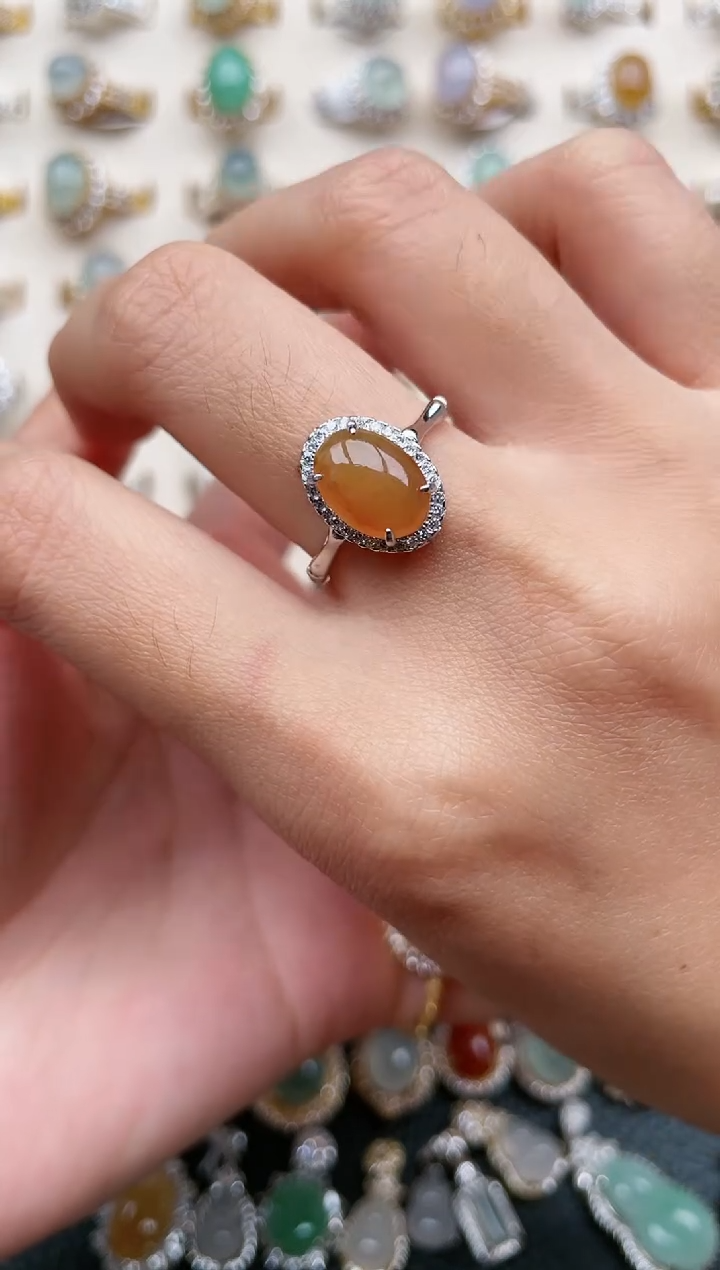 【闪购商品】翡翠戒指银S925镶嵌1111