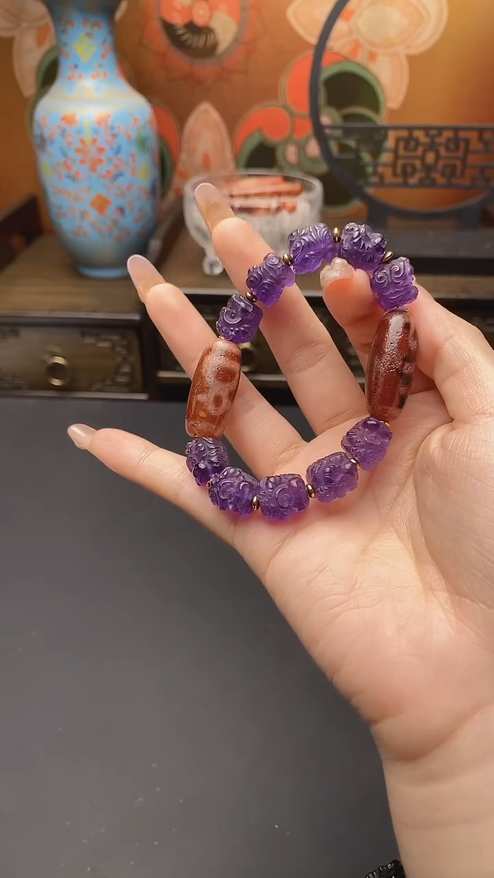 【闪购商品】玛瑙/玉髓手串未镶嵌美泓红肉多宝手串