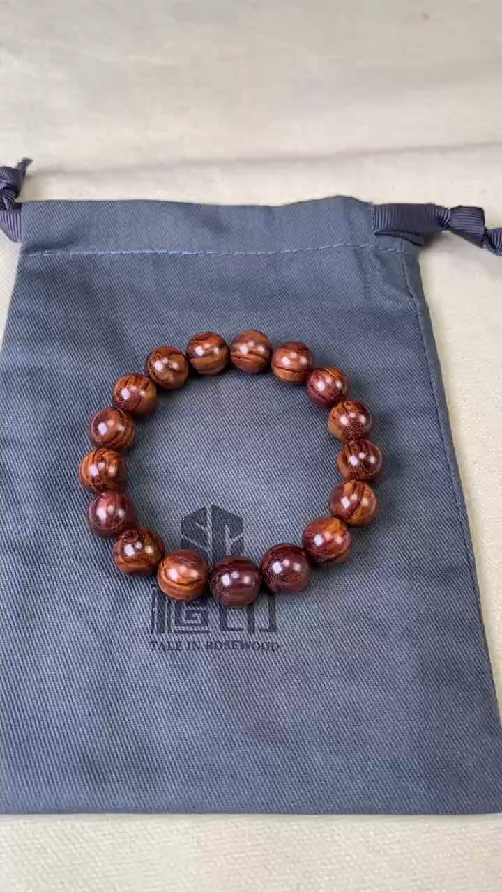 黄花梨/降香黄檀手串/手链黄花梨  1.2