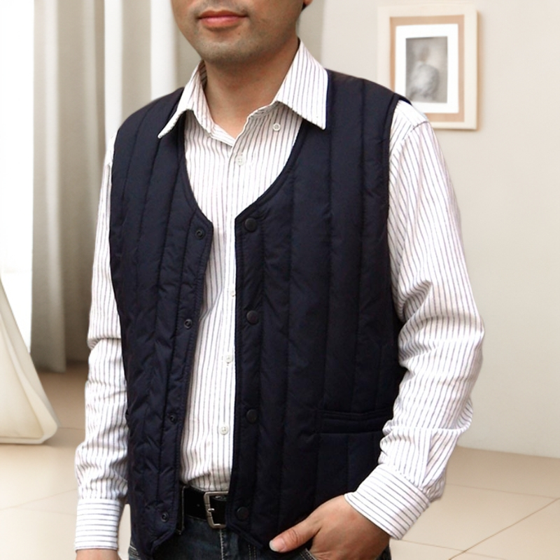 沁扬羽绒有型款羽绒马甲马夹背心英伦风男女通用款