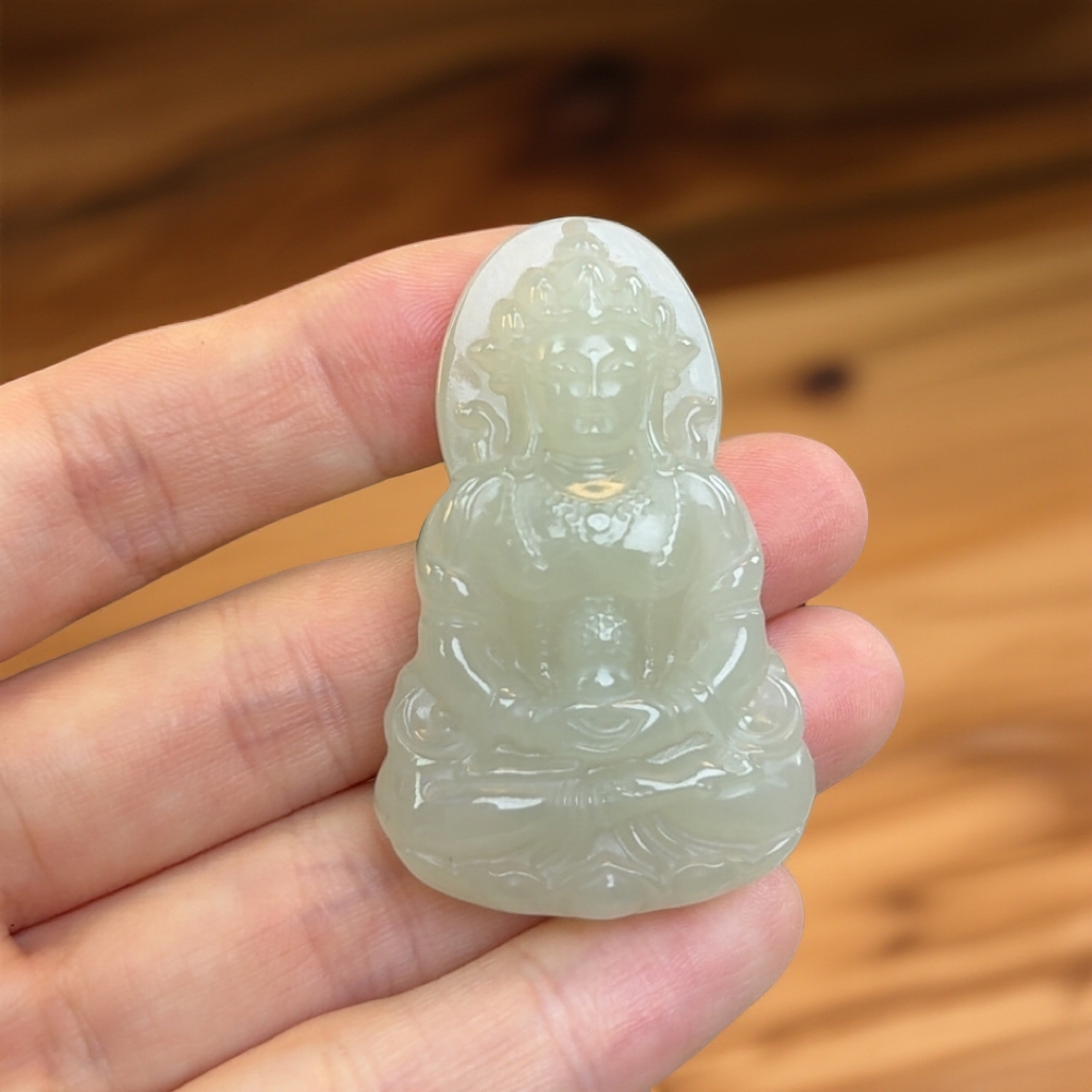天然和田玉度母观音