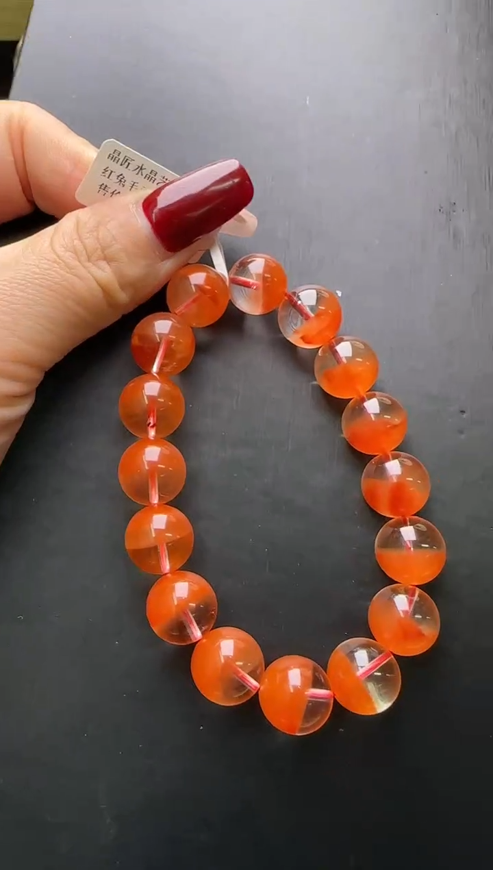 【闪购商品】水晶手串未镶嵌红兔毛手串13m+ JP38414