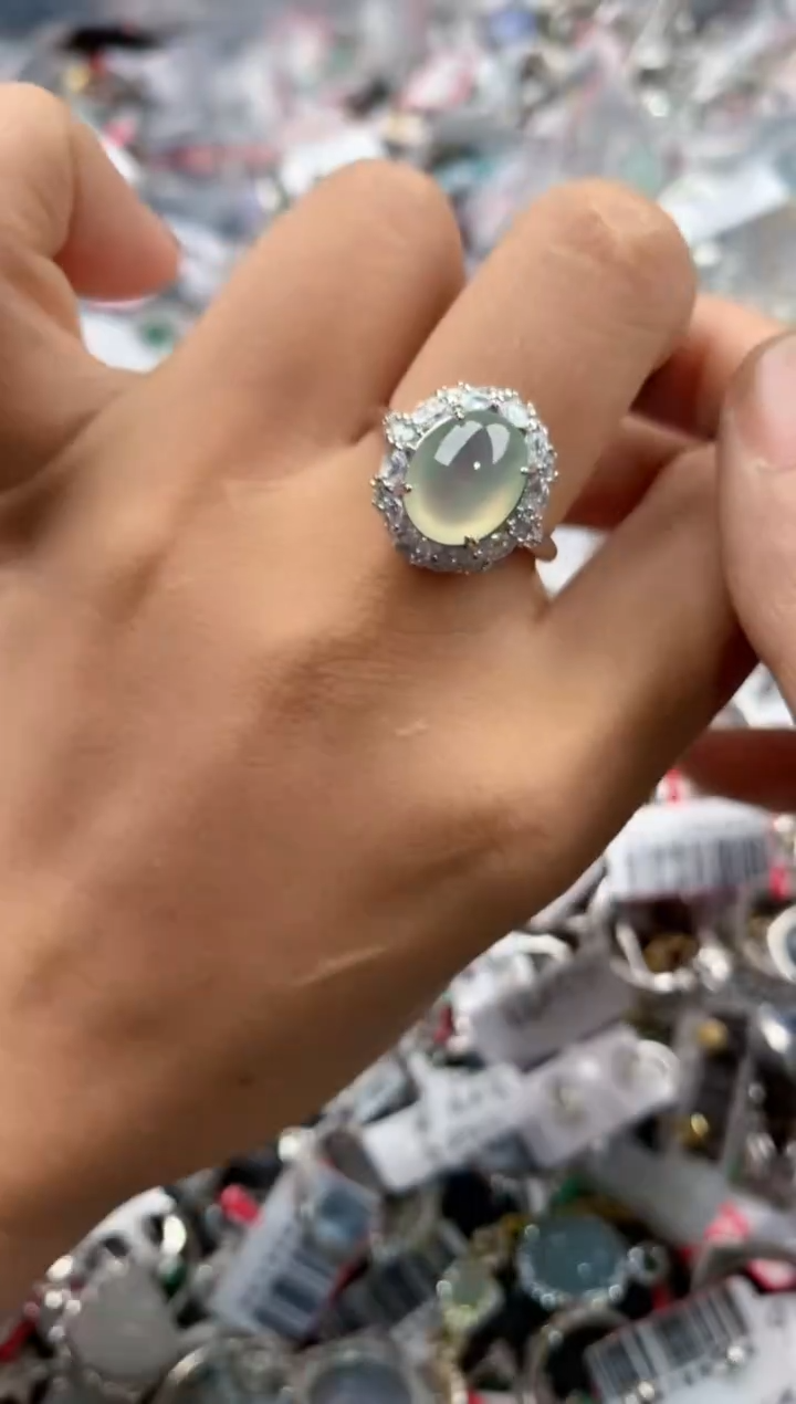 银S925镶嵌戒指翡翠13                    6