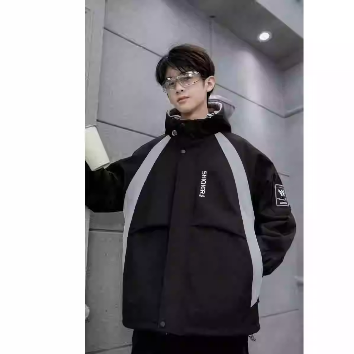男童冬款SHIQI刺绣青少年加绒两面穿风衣 2510（170-180）