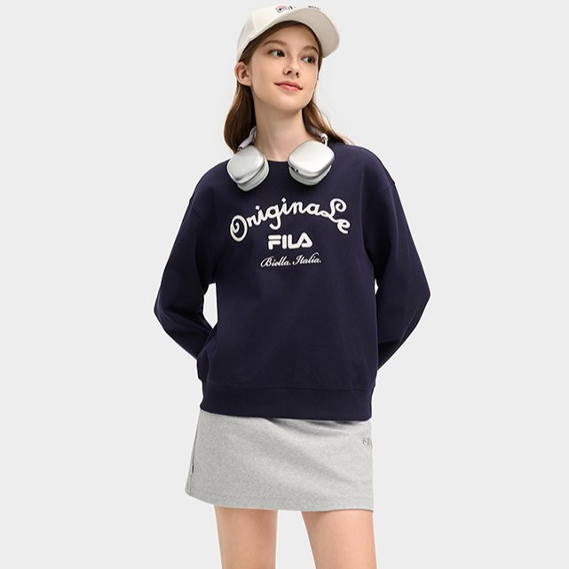 Fila/斐乐新款女子【休闲舒适圆领卫衣】百搭套头衫F11W519214F
