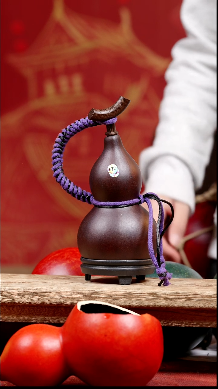 672号纯手工制作天然大漆真葫芦