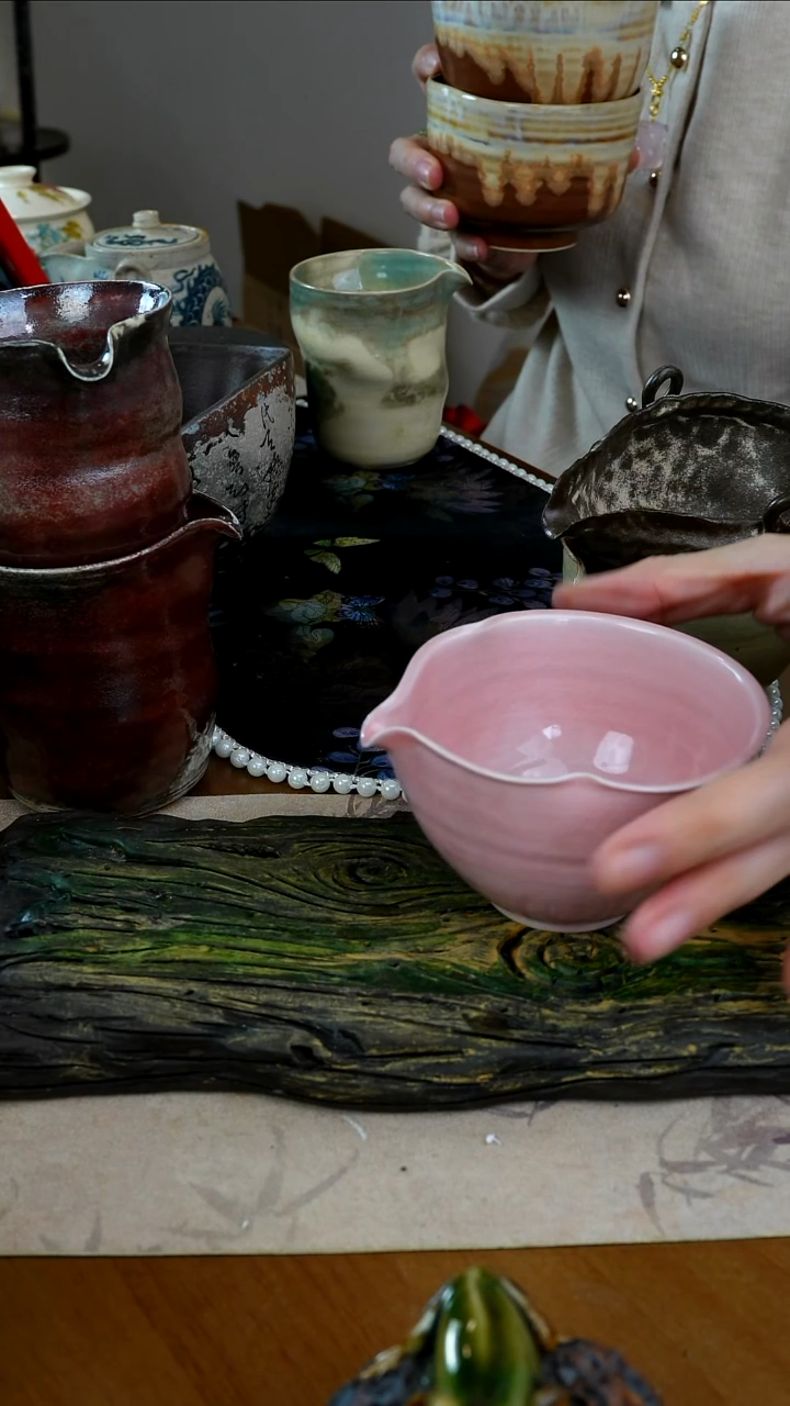 茶瓷物语薄胎粉红公道杯