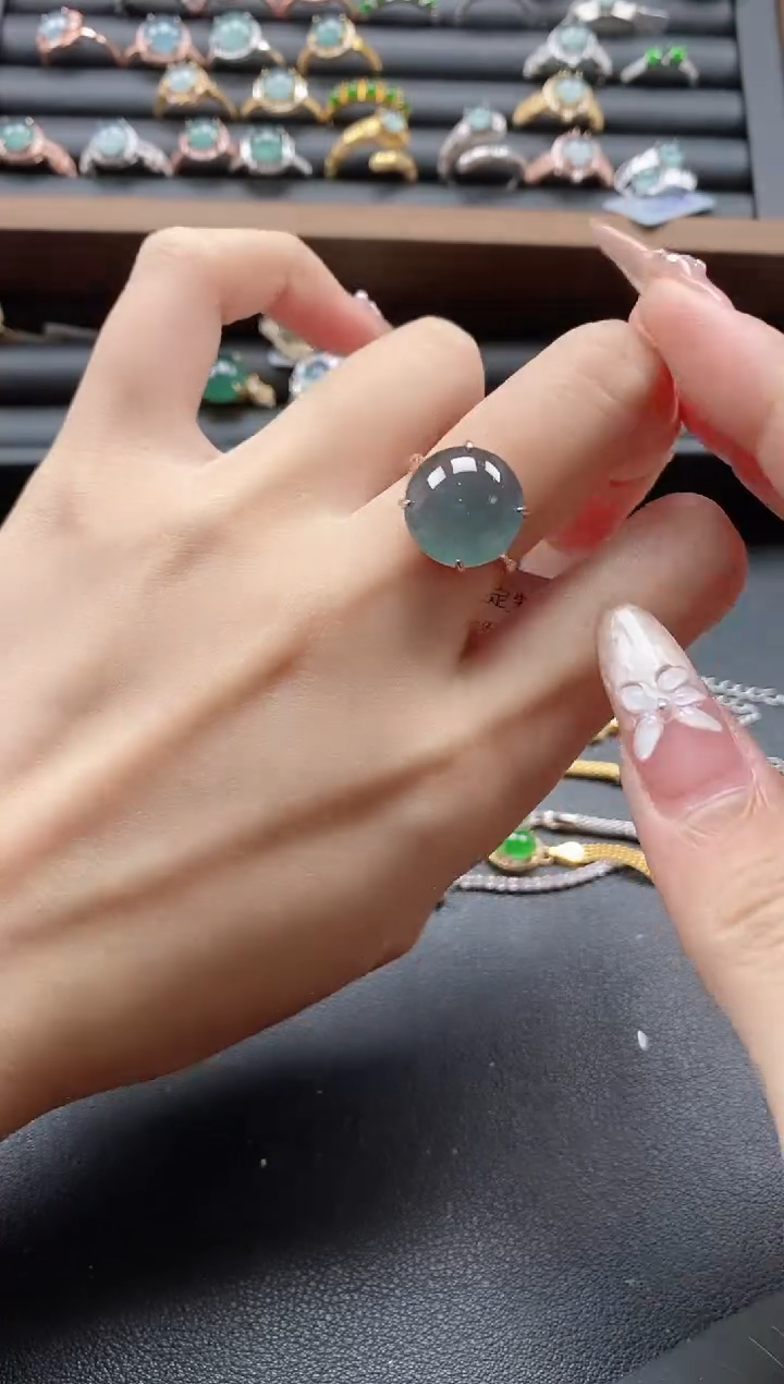 【闪购商品】翡翠戒指银S925镶嵌15151