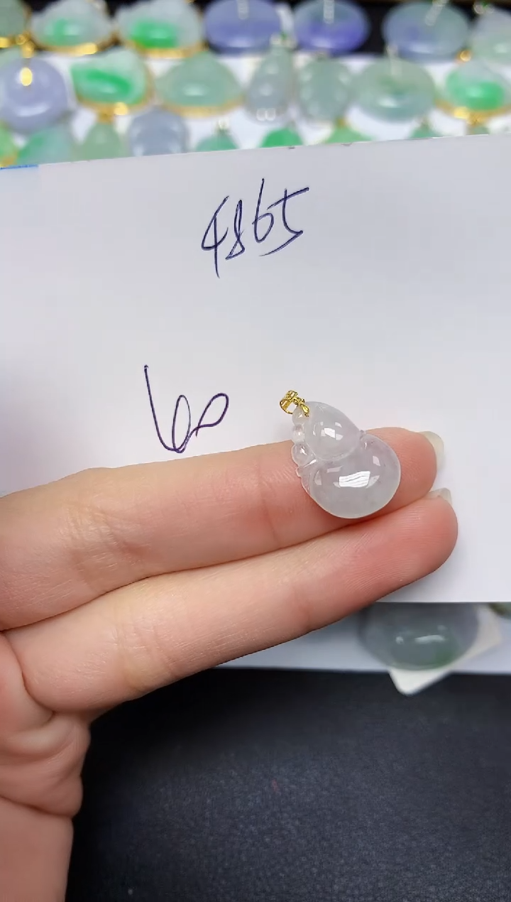 【闪购商品】翡翠18K金镶嵌颈饰天然翡翠A货