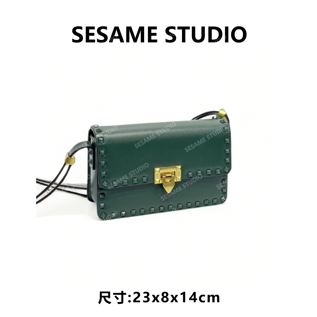 【芝麻集】XKY-1273-绿色RAIN.CUN休闲时尚百搭腋下女包