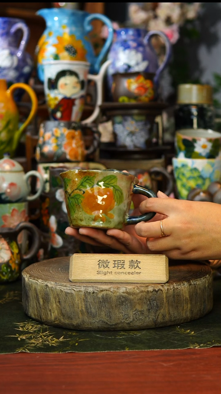 陶瓷20微瑕景德镇手工手绘釉下彩陶瓷