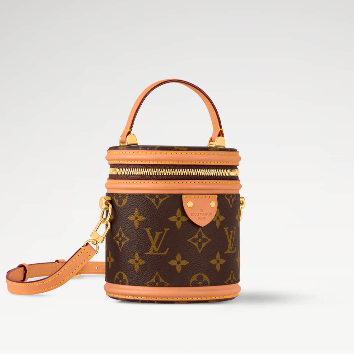 99新 LouisVuitton/路易威登 Lv经典老花发财桶手提单肩斜挎包