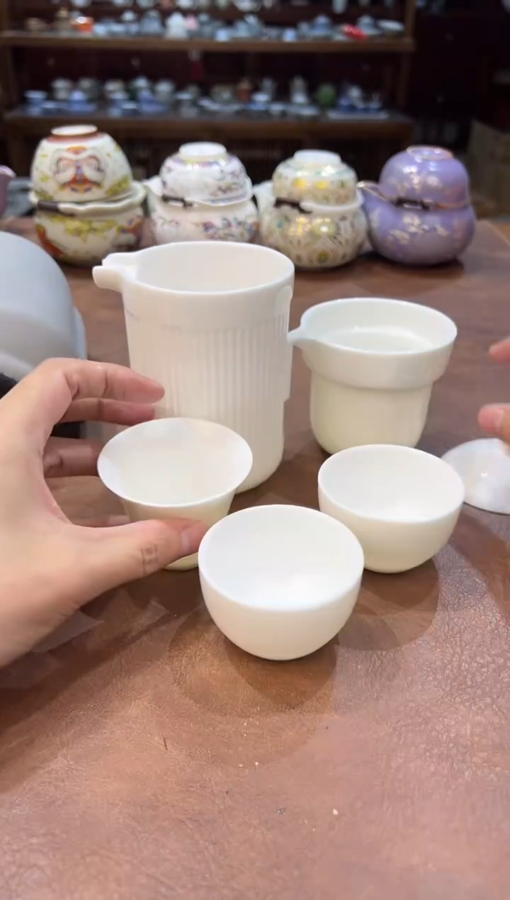 真的很便宜超好看会开片的旅行茶具