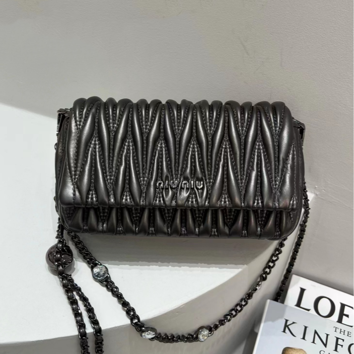 【C&R】时尚单肩斜挎邮差包ZT-D7062-枪色22.5x13x6.5cm