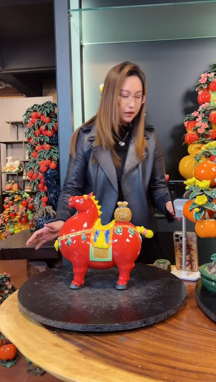 【闪购商品】泥塑马上发财陶瓷制品