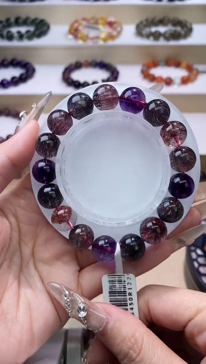 【闪购商品】水晶手链未镶嵌黑加仑超七单圈11m+