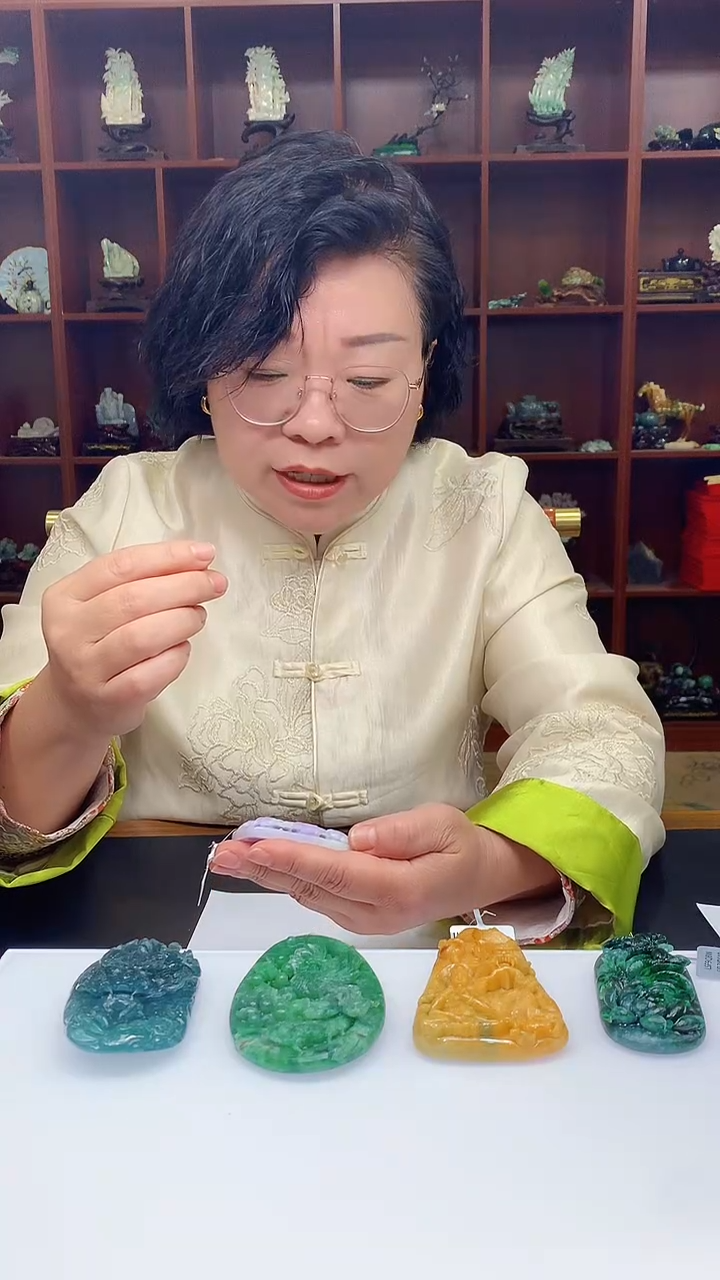 【闪购商品】定制翡翠未镶嵌1088xx-毛货挂件2