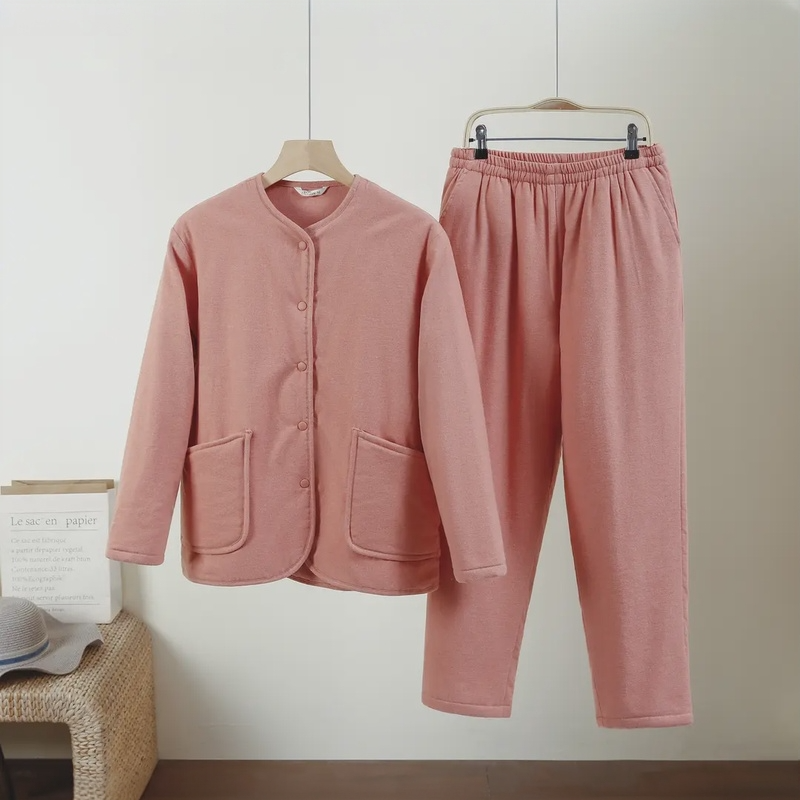 【女款全棉加厚棉服】2025全棉加厚棉服秋冬家居服长袖棉衣保暖套装